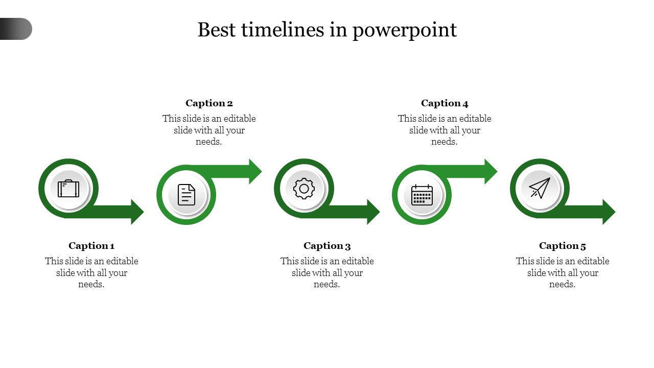 Free - Attractive Best Timelines In PowerPoint With Circle Model